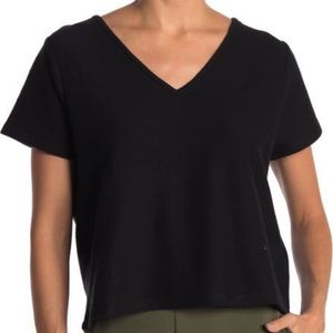 Madewell Ribbed Cropped V-Neck Tee XL